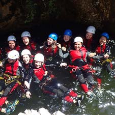 hen party canyoning in malaga